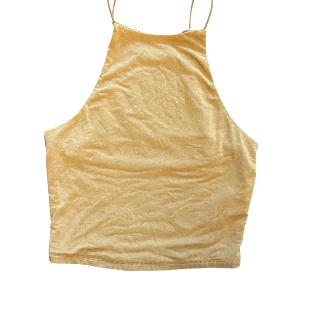 Good American weightless scuba sleeveless tank top in tan Size Small - Picture 2 of 6